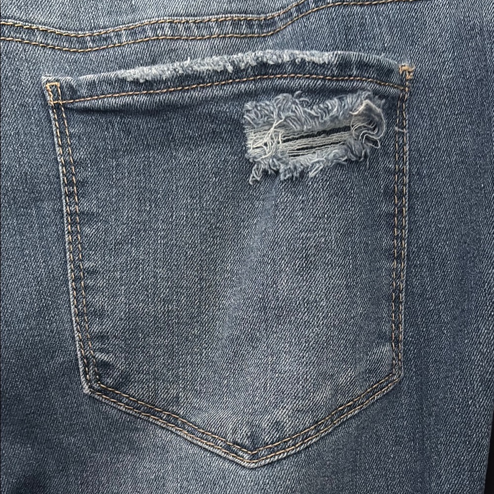 Classic Blue Distressed Ankle Jeans - Picture 13 of 15
